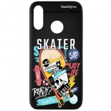 Capa para Motorola Moto P40 Play Case2you - Escovada Preta Skater
